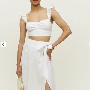 Reformation Pam Linen Two Piece Skirt Set – NWT